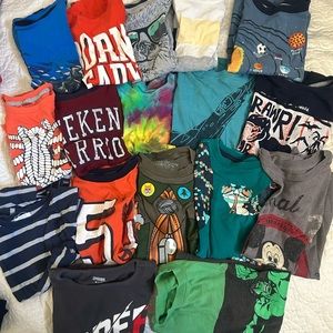 17 lot of short sleeve shirts different brand size 7-8